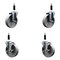 Service Caster 5'' Semi Steel Wheel Swivel 7/8'' Expanding Stem Caster Set 2 Brakes, 4PK SCC-EX20S515-SSR-2-TLB-2-78 - alternate 1